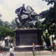 At the Statue of Smon Bolivar in Venezuela
